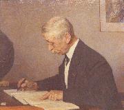 Jan Veth Painting of J.C. Kapteyn at his desk oil painting reproduction